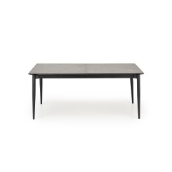 'CHARLES Extendable Table, Top - Ashen Marble, Legs - Black' 'CHARLES Extendable Table, Top - Ashen Marble, Legs - Black'