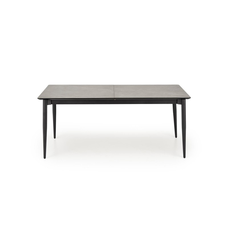 'CHARLES Extendable Table, Top - Ashen Marble, Legs - Black' 'CHARLES Extendable Table, Top - Ashen Marble, Legs - Black'