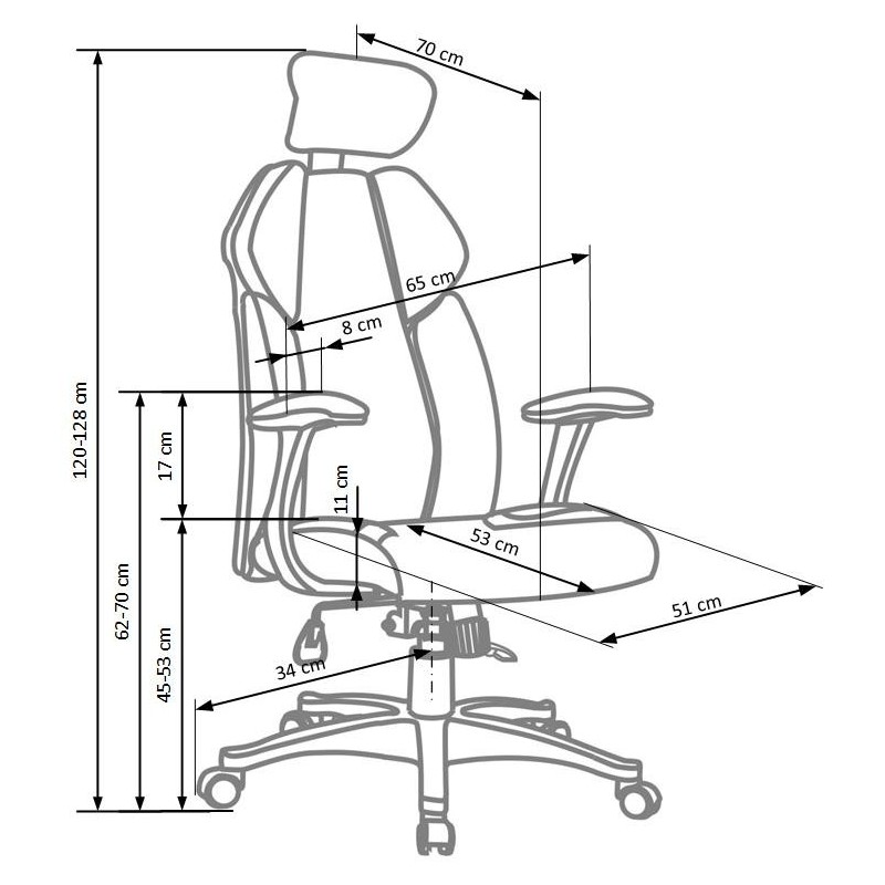 'CHRONO Office Chair in Black and White' 'CHRONO Office Chair in Black and White'
