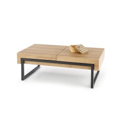 'CLARA Golden Oak/Black Coffee Table'