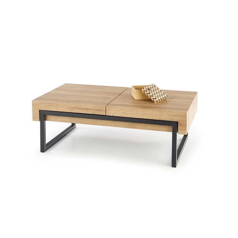 'CLARA Golden Oak/Black Coffee Table' 'CLARA Golden Oak/Black Coffee Table'