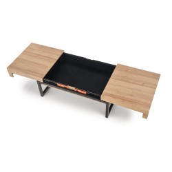 'CLARA Golden Oak/Black Coffee Table' 'CLARA Golden Oak/Black Coffee Table'