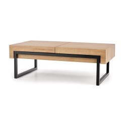 'CLARA Golden Oak/Black Coffee Table' 'CLARA Golden Oak/Black Coffee Table'
