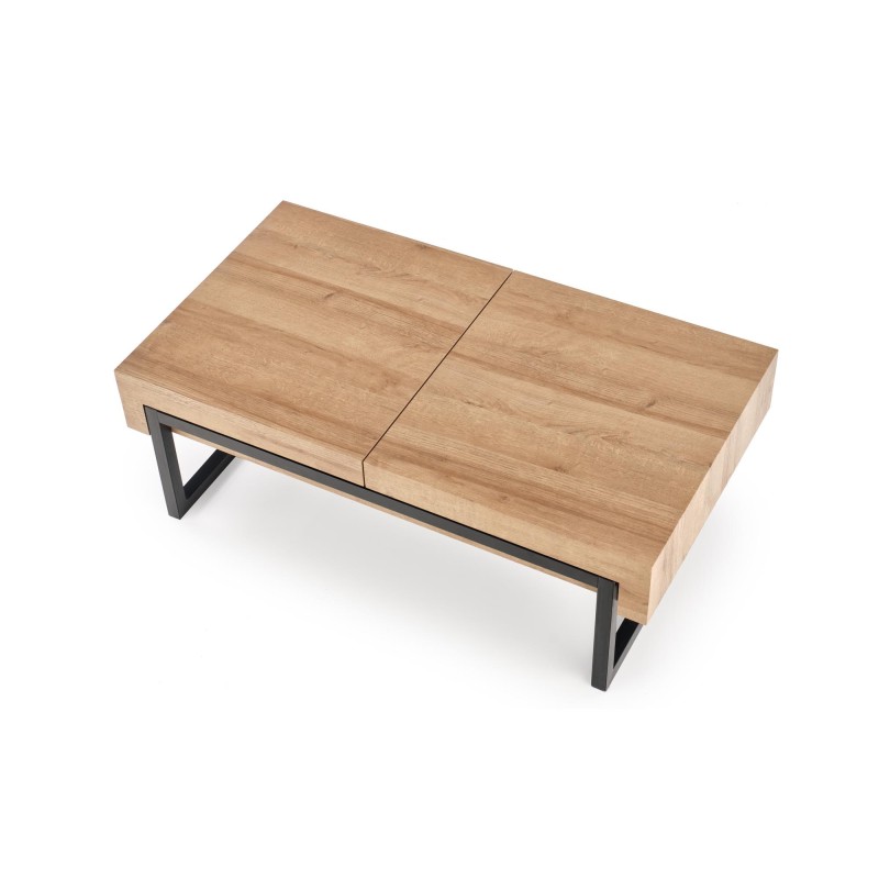 'CLARA Golden Oak/Black Coffee Table' 'CLARA Golden Oak/Black Coffee Table'