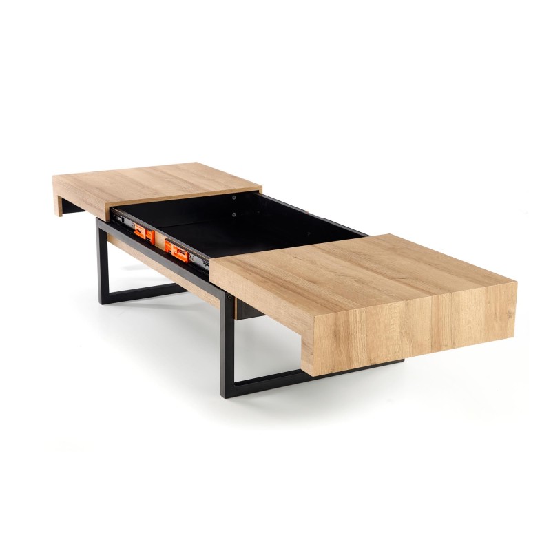 'CLARA Golden Oak/Black Coffee Table' 'CLARA Golden Oak/Black Coffee Table'