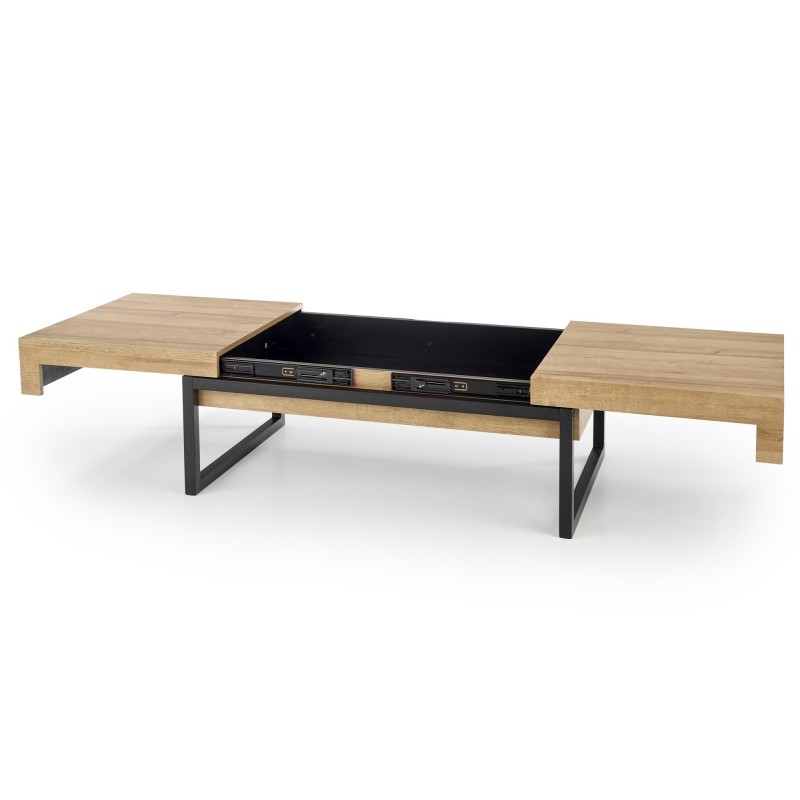 'CLARA Golden Oak/Black Coffee Table' 'CLARA Golden Oak/Black Coffee Table'
