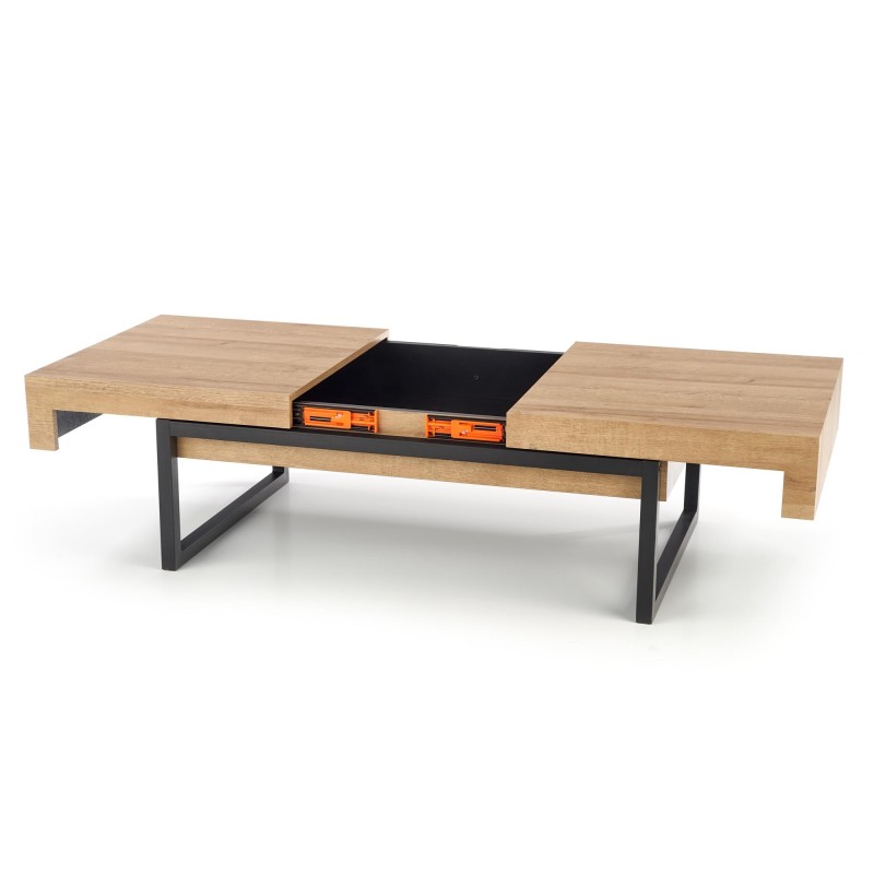 'CLARA Golden Oak/Black Coffee Table' 'CLARA Golden Oak/Black Coffee Table'