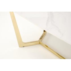 'CLEMENTE Table Top - White Marble, Legs - Gold' 'CLEMENTE Table Top - White Marble, Legs - Gold'
