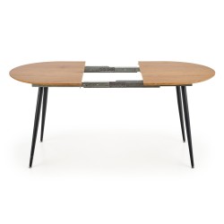 'COLORADO Extendable Table, Top - Golden Oak, Frame - Black' 'COLORADO Extendable Table, Top - Golden Oak, Frame - Black'