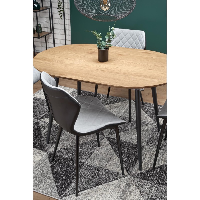 'COLORADO Extendable Table, Top - Golden Oak, Frame - Black' 'COLORADO Extendable Table, Top - Golden Oak, Frame - Black'