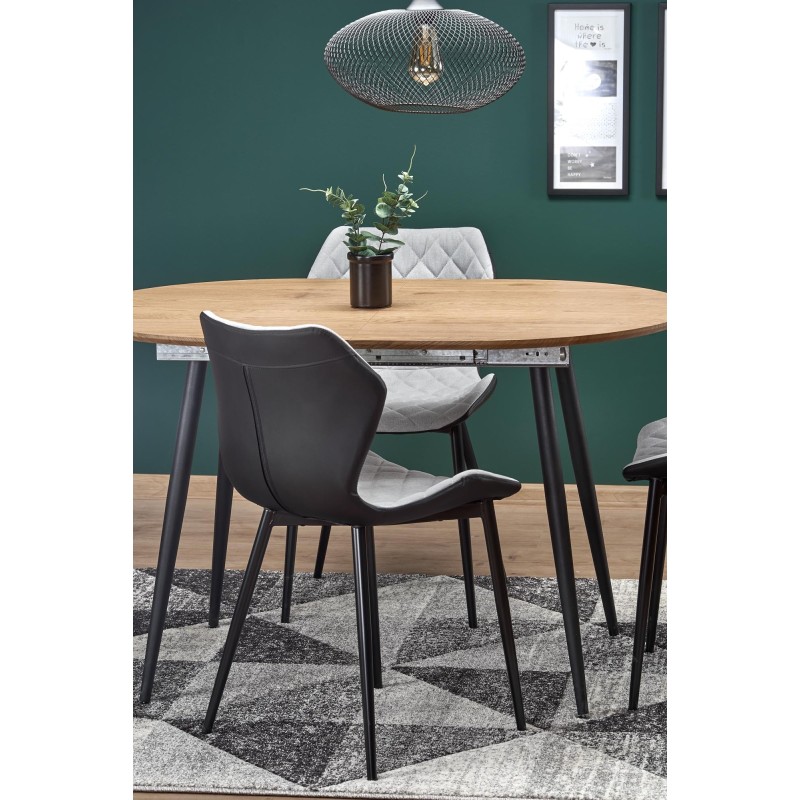'COLORADO Extendable Table, Top - Golden Oak, Frame - Black' 'COLORADO Extendable Table, Top - Golden Oak, Frame - Black'