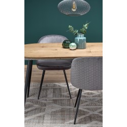 'COLORADO Extendable Table, Top - Golden Oak, Frame - Black' 'COLORADO Extendable Table, Top - Golden Oak, Frame - Black'