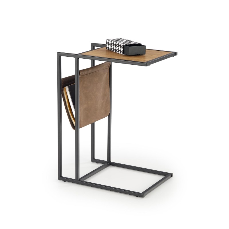'COMPACT Golden Oak/Black Coffee Table'