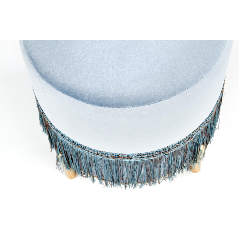 'COSBY Light Blue / Gold Pouf' 'COSBY Light Blue / Gold Pouf'