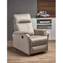 'CROCUS Relaxation Armchair with Electric Reclining Function, Beige'
