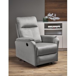 'CROCUS Relaxation Armchair with Electric Reclining Function, Ash Grey'