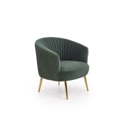 'CROWN Relaxation Armchair Dark Green / Gold'