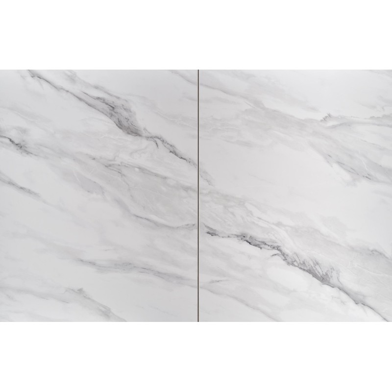 "DANCAN Extendable Table, White Marble / Ash Grey / Light Ash Grey / Black" "DANCAN Extendable Table, White Marble / Ash Grey / Light Ash Grey / Black"