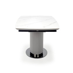 "DANCAN Extendable Table, White Marble / Ash Grey / Light Ash Grey / Black" "DANCAN Extendable Table, White Marble / Ash Grey / Light Ash Grey / Black"