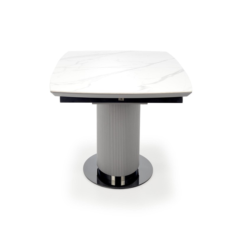 "DANCAN Extendable Table, White Marble / Ash Grey / Light Ash Grey / Black" "DANCAN Extendable Table, White Marble / Ash Grey / Light Ash Grey / Black"