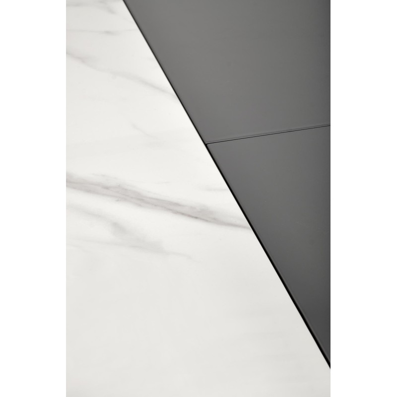 "DANCAN Extendable Table, White Marble / Ash Grey / Light Ash Grey / Black" "DANCAN Extendable Table, White Marble / Ash Grey / Light Ash Grey / Black"