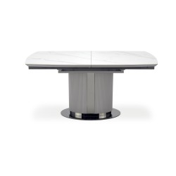 "DANCAN Extendable Table, White Marble / Ash Grey / Light Ash Grey / Black" "DANCAN Extendable Table, White Marble / Ash Grey / Light Ash Grey / Black"