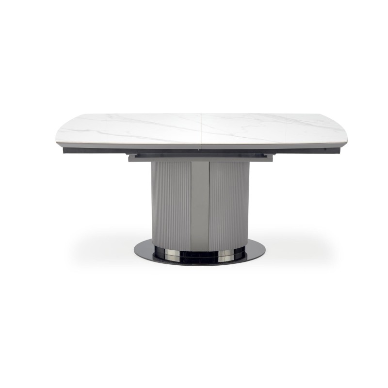 "DANCAN Extendable Table, White Marble / Ash Grey / Light Ash Grey / Black" "DANCAN Extendable Table, White Marble / Ash Grey / Light Ash Grey / Black"