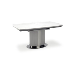 "DANCAN Extendable Table, White Marble / Ash Grey / Light Ash Grey / Black" "DANCAN Extendable Table, White Marble / Ash Grey / Light Ash Grey / Black"