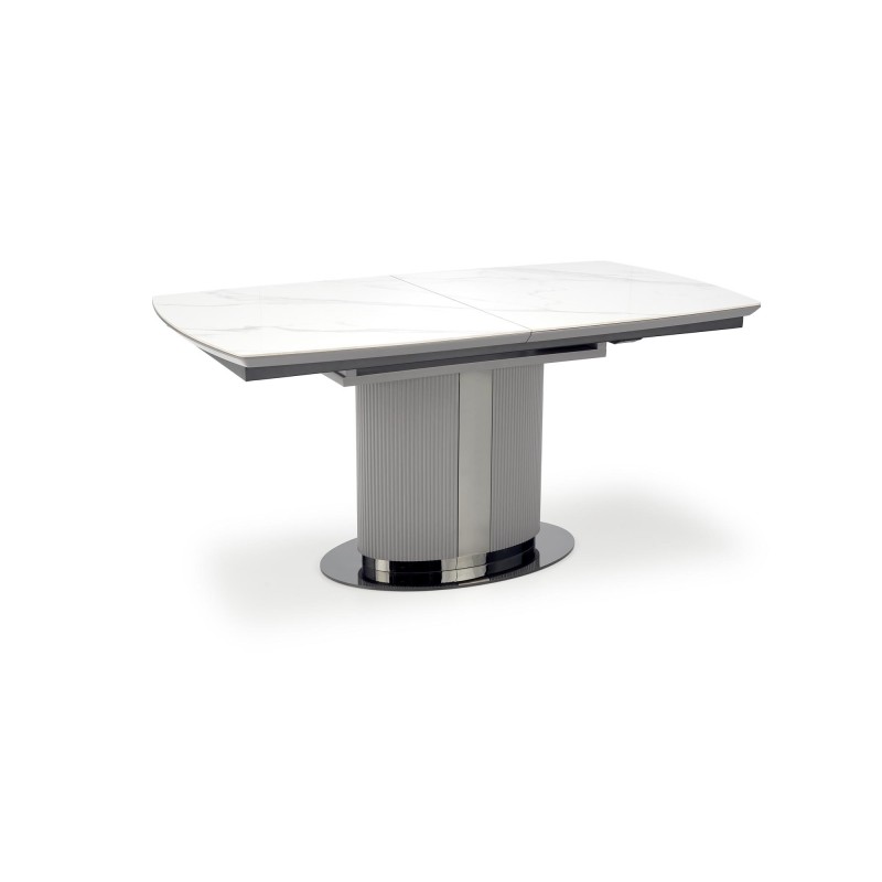 "DANCAN Extendable Table, White Marble / Ash Grey / Light Ash Grey / Black" "DANCAN Extendable Table, White Marble / Ash Grey / Light Ash Grey / Black"