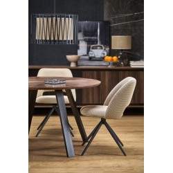 'DANILO Round Table, Walnut Top, Black Legs' 'DANILO Round Table, Walnut Top, Black Legs'