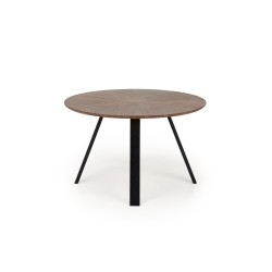 'DANILO Round Table, Walnut Top, Black Legs' 'DANILO Round Table, Walnut Top, Black Legs'