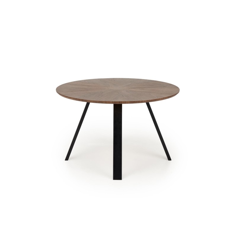 'DANILO Round Table, Walnut Top, Black Legs' 'DANILO Round Table, Walnut Top, Black Legs'