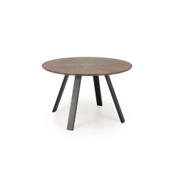 'DANILO Round Table, Walnut Top, Black Legs' 'DANILO Round Table, Walnut Top, Black Legs'