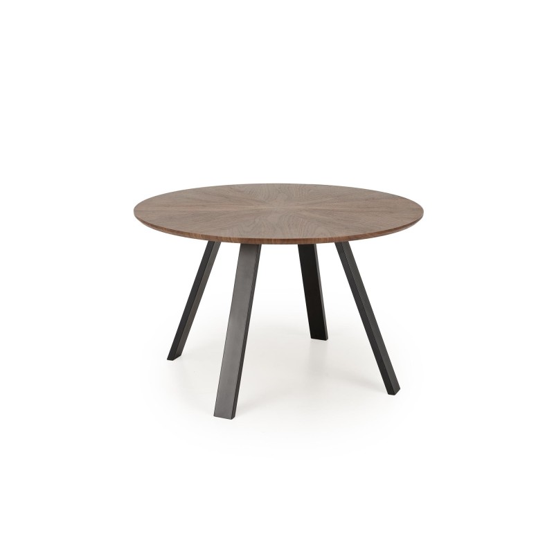 'DANILO Round Table, Walnut Top, Black Legs' 'DANILO Round Table, Walnut Top, Black Legs'