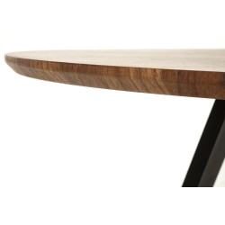 'DANILO Round Table, Walnut Top, Black Legs' 'DANILO Round Table, Walnut Top, Black Legs'