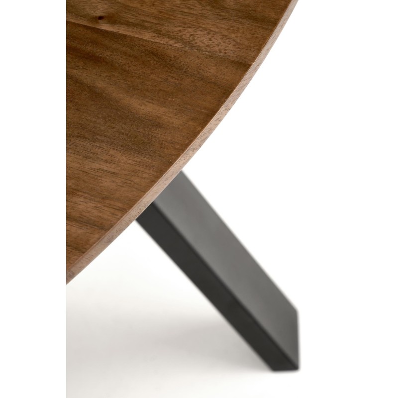 'DANILO Round Table, Walnut Top, Black Legs' 'DANILO Round Table, Walnut Top, Black Legs'