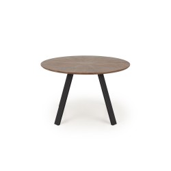 'DANILO Round Table, Walnut Top, Black Legs' 'DANILO Round Table, Walnut Top, Black Legs'