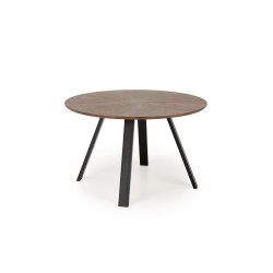 'DANILO Round Table, Walnut Top, Black Legs' 'DANILO Round Table, Walnut Top, Black Legs'