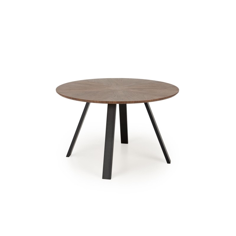 'DANILO Round Table, Walnut Top, Black Legs' 'DANILO Round Table, Walnut Top, Black Legs'