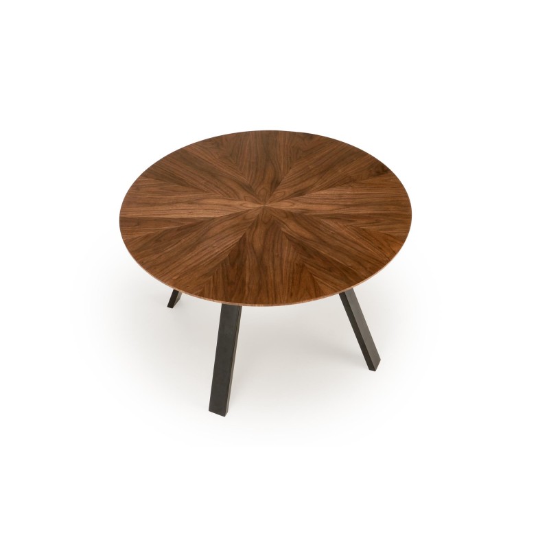 'DANILO Round Table, Walnut Top, Black Legs' 'DANILO Round Table, Walnut Top, Black Legs'