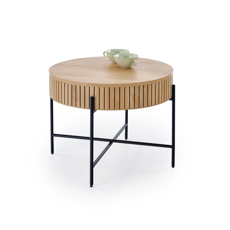 'DANTE Set of 2 Benches, Natural / Black' 'DANTE Set of 2 Benches, Natural / Black'