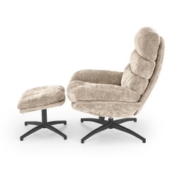 'DARIO Relaxation Armchair with Footrest and Rocking Function, Beige' 'DARIO Relaxation Armchair with Footrest and Rocking Function, Beige'