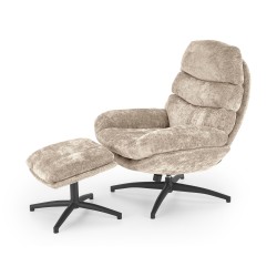 'DARIO Relaxation Armchair with Footrest and Rocking Function, Beige' 'DARIO Relaxation Armchair with Footrest and Rocking Function, Beige'