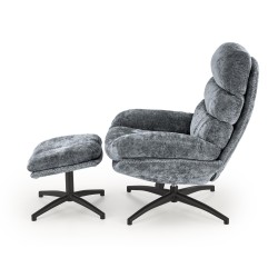 'DARIO Relaxation Armchair with Footrest and Rocking Function, Blue' 'DARIO Relaxation Armchair with Footrest and Rocking Function, Blue'
