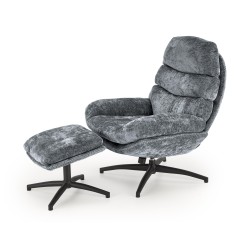'DARIO Relaxation Armchair with Footrest and Rocking Function, Blue' 'DARIO Relaxation Armchair with Footrest and Rocking Function, Blue'