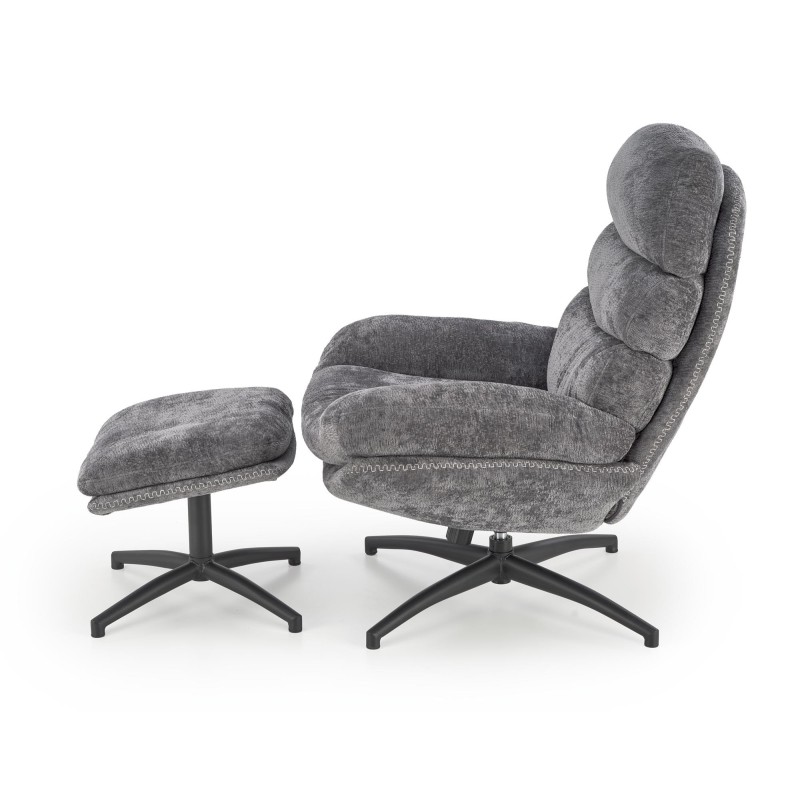 'DARIO Relaxation Armchair with Footrest and Rocking Function, Ash Grey' 'DARIO Relaxation Armchair with Footrest and Rocking Function, Ash Grey'