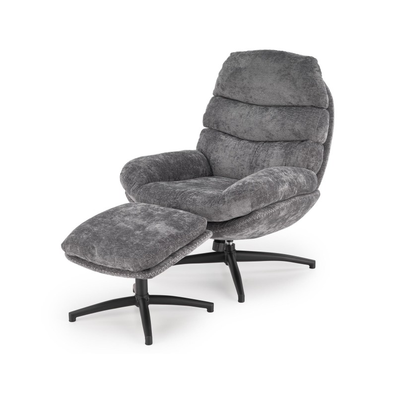 'DARIO Relaxation Armchair with Footrest and Rocking Function, Ash Grey' 'DARIO Relaxation Armchair with Footrest and Rocking Function, Ash Grey'