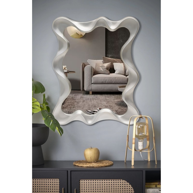 'DECO Wall Mirror, Antique Silver' 'DECO Wall Mirror, Antique Silver'
