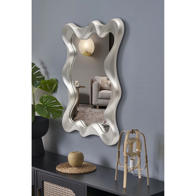'DECO Wall Mirror, Antique Silver' 'DECO Wall Mirror, Antique Silver'