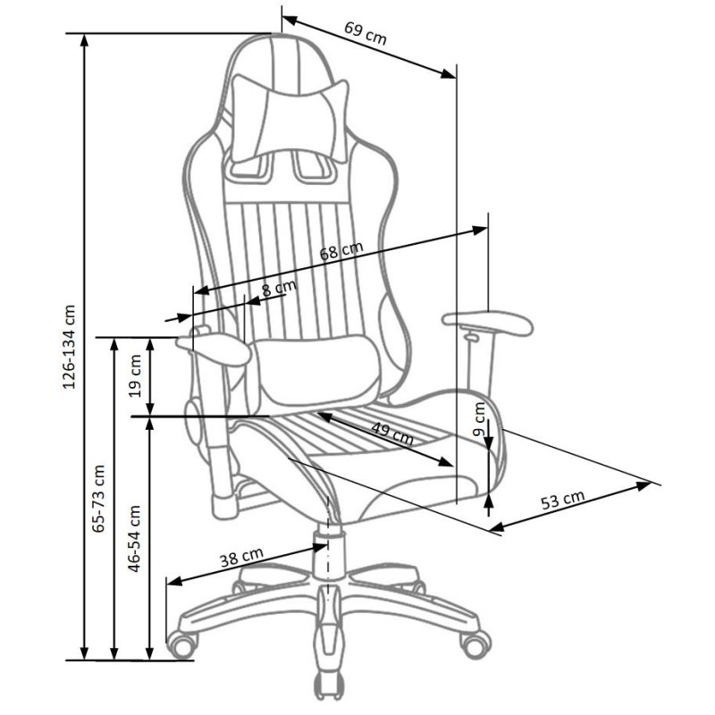 'DEFENDER Black-Red Office Chair' 'DEFENDER Black-Red Office Chair'